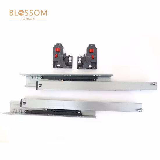 53.34 cm ソフトクロージングアンダーカウンター引き出しスライド、フルエクステンションボトムマウント 45.36 kg 容量引き出しスライド、調節可能なロックとスタンド付き